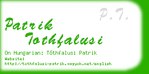 patrik tothfalusi business card